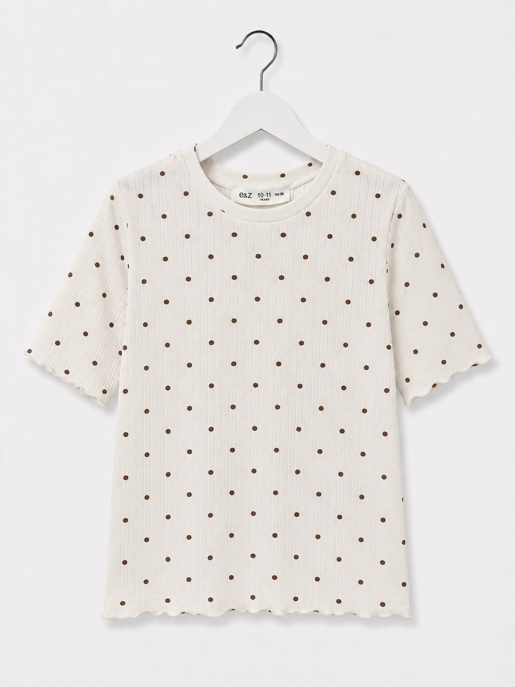 10-16 Yaş Siyah puantiyeli T-shirt