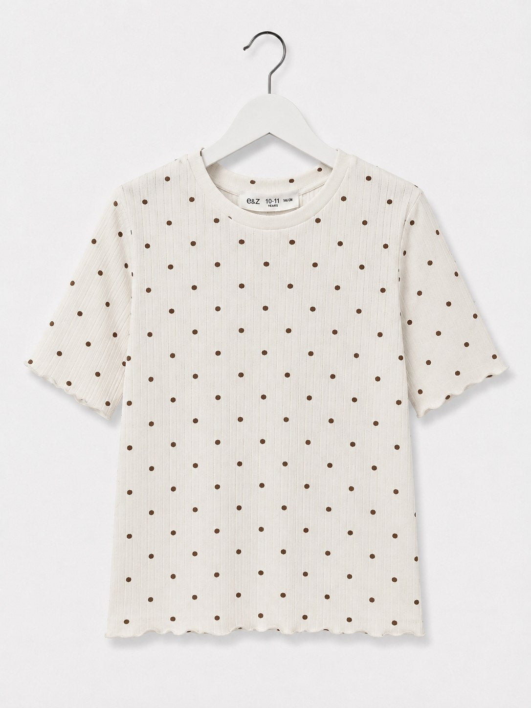 10-16 Yaş Siyah puantiyeli T-shirt