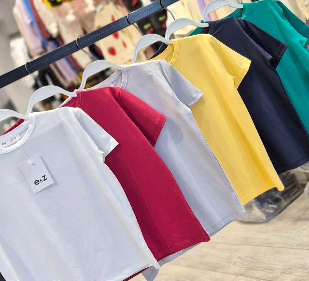 1-5 Yaş Likralı Basic Unisex T-shirt