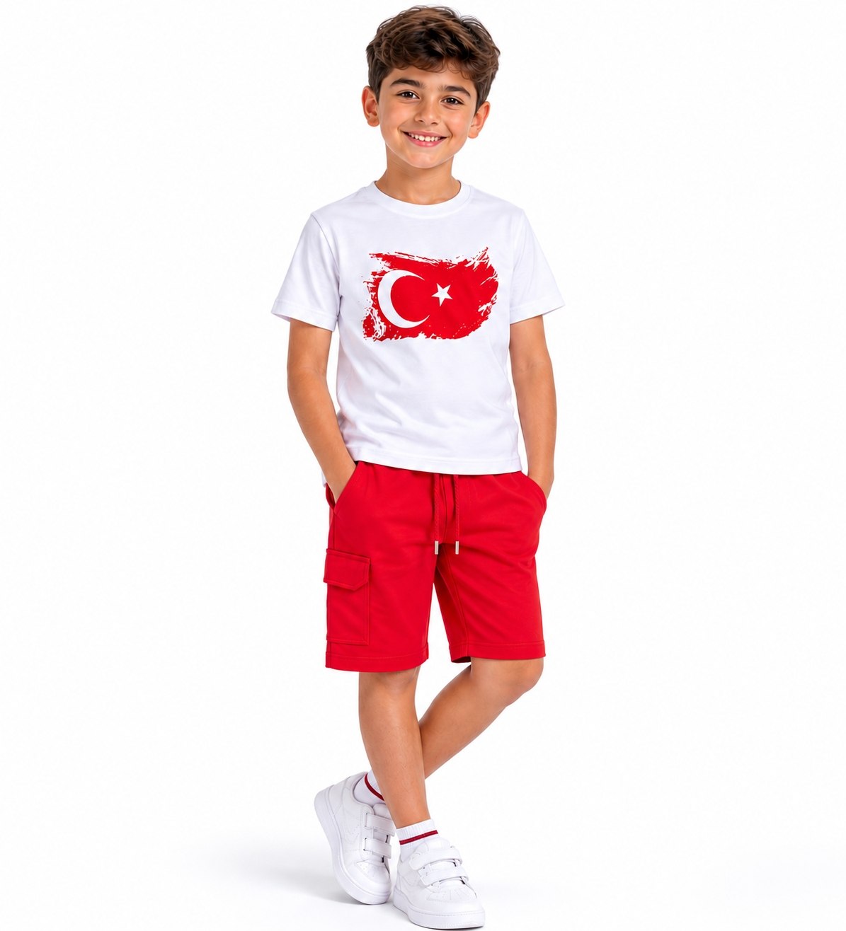 5-14 Yaş Türk Bayrağı-Arda Güler Baskılı T-shirt